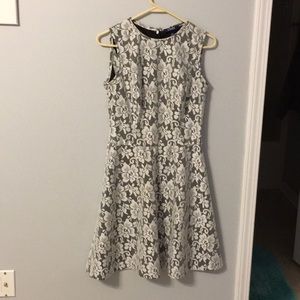 Black and white lace dress